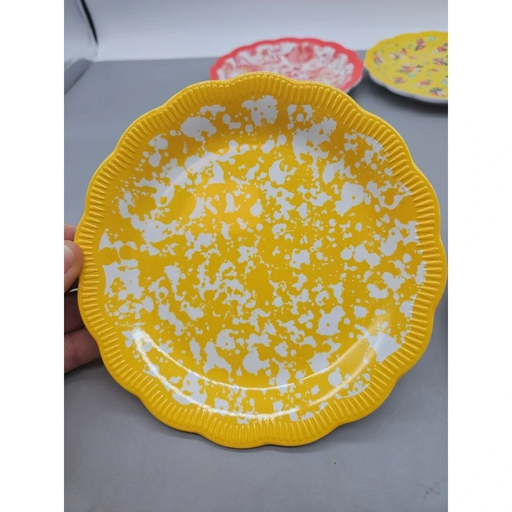 Pioneer Woman‎ Melamine Appetizer Dessert Plates Multiple Patters Set Of 4